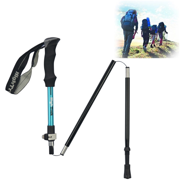 Skorter | Outdoor Mountaineering Portable Foldable Ultra light Aluminium Alloy Alpenstocks Trekking Poles, Length : 35-125CM (Blue)