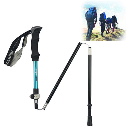 Skorter | Outdoor Mountaineering Portable Foldable Ultra light Aluminium Alloy Alpenstocks Trekking Poles, Length : 35-125CM (Blue)