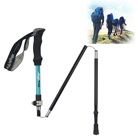 Skorter | Outdoor Mountaineering Portable Foldable Ultra light Aluminium Alloy Alpenstocks Trekking Poles, Length : 35-125CM (Blue)