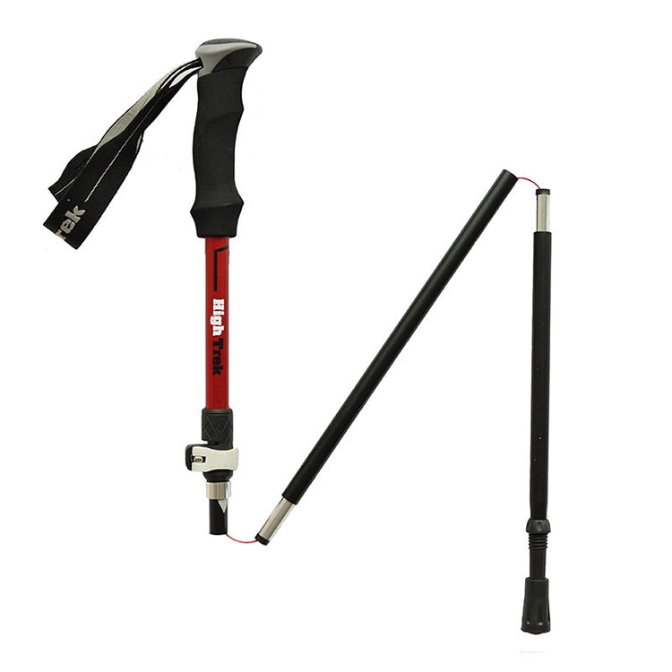 Skorter | Outdoor Mountaineering Portable Foldable Ultra light Aluminium Alloy Alpenstocks Trekking Poles, Length : 35-125CM (Red)