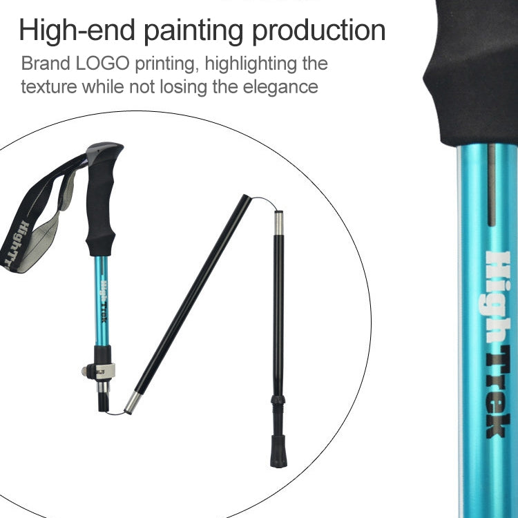 Skorter | Outdoor Mountaineering Portable Foldable Ultra light Aluminium Alloy Alpenstocks Trekking Poles, Length : 35-125CM (Red)