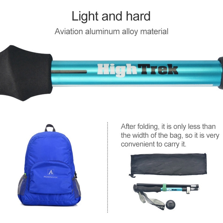 Skorter | Outdoor Mountaineering Portable Foldable Ultra light Aluminium Alloy Alpenstocks Trekking Poles, Length : 35-125CM (Red)