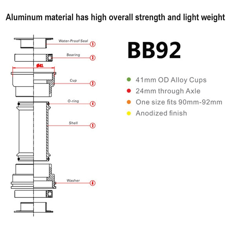 Skorter | BIKERSAY BB92 MTB Road Bicycle Bearing