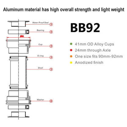 Skorter | BIKERSAY BB92 MTB Road Bicycle Bearing