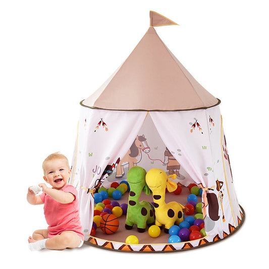 Skorter | Indian Castle Children Indoor Outdoor Tent Mongolian Yurt Toy House with Base Cloth