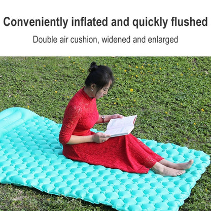 Skorter | Outdoor Camping Foot-step Automatic Inflatable Cushion Portable TPU Inflatable Double Bed, Size: 195 x 119 x 16cm(Emerald)