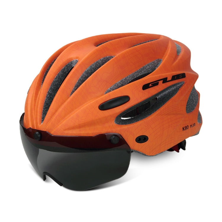 Skorter | GUB K80 Plus Bike Helmet With Visor And Goggles(Orange)