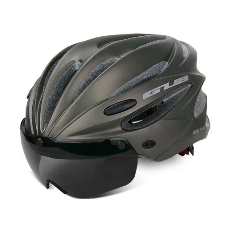 Skorter | GUB K80 Plus Bike Helmet With Visor And Goggles(Titanium Color)