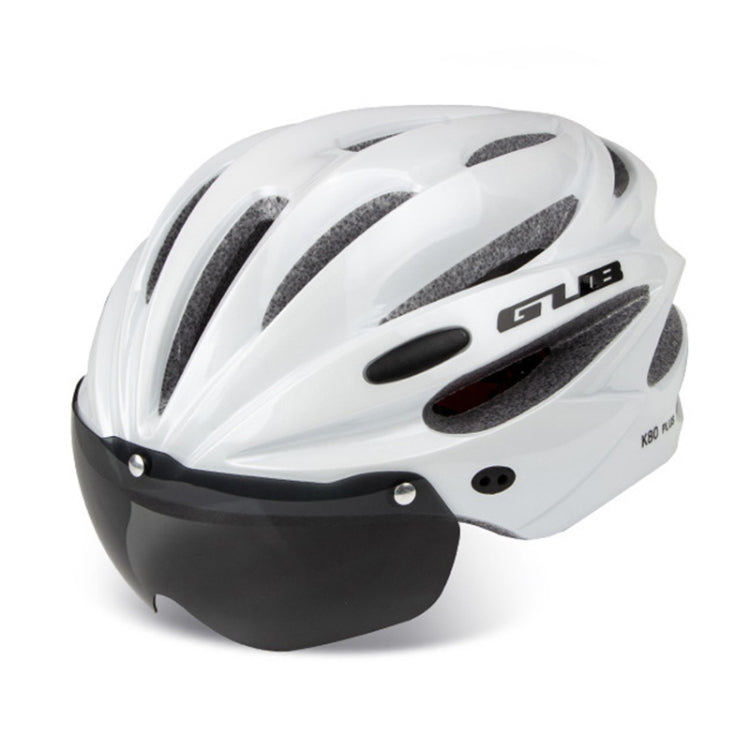 Skorter | GUB K80 Plus Bike Helmet With Visor And Goggles(White)
