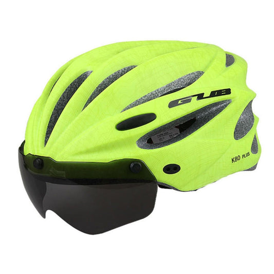 Skorter | GUB K80 Plus Bike Helmet With Visor And Goggles(Fluorescent Green)