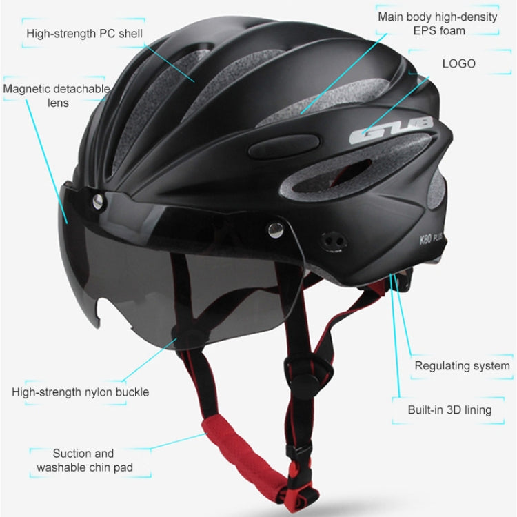 Skorter | GUB K80 Plus Bike Helmet With Visor And Goggles(Orange)