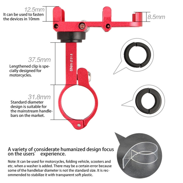 Skorter | GUB Plus 6 Aluminum Alloy MTB Bicycle Phone Holder (Titanium Color)