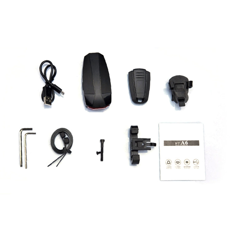 Skorter | ANTUSI A6 USB Charging COB Light Source Smart Cycling Bike Warning Alarm Tail Light with Remote Control