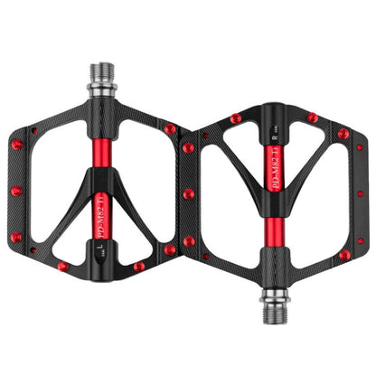 Skorter | PROMEND PD-M82-TI 1 Pair Mountain Bicycle Titanium Alloy Shaft 3-Bearings Wide Pedals (Black)