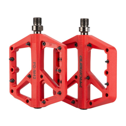 Skorter | PROMEND PD-M42 1 Pair Mountain Bicycle Nylon High-speed Bearing Pedals(Red)