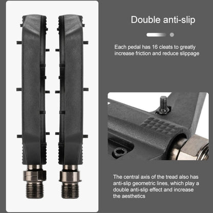 Skorter | PROMEND PD-M42 1 Pair Mountain Bicycle Nylon High-speed Bearing Pedals(Black)