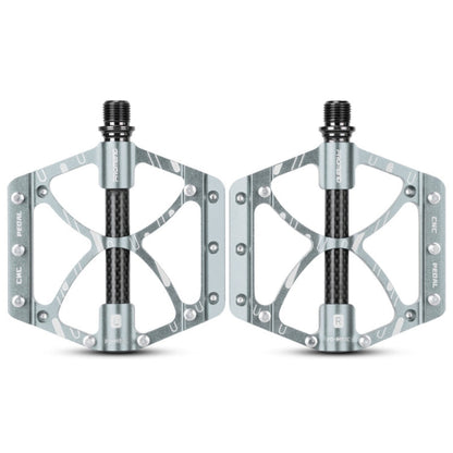 Skorter | PROMEND PD-M52C 1 Pair Bicycle Aluminum Alloy + Carbon Fiber Tube Bearing Pedals (Titanium Color)