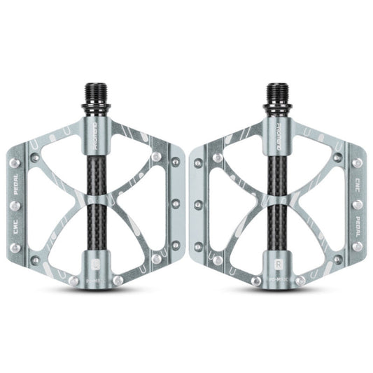 Skorter | PROMEND PD-M52C 1 Pair Bicycle Aluminum Alloy + Carbon Fiber Tube Bearing Pedals (Titanium Color)