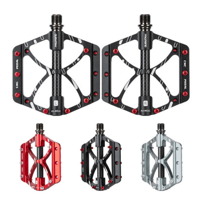 Skorter | PROMEND PD-M52C 1 Pair Bicycle Aluminum Alloy + Carbon Fiber Tube Bearing Pedals (Titanium Color)