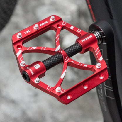 Skorter | PROMEND PD-M52C 1 Pair Bicycle Aluminum Alloy + Carbon Fiber Tube Bearing Pedals (Titanium Color)
