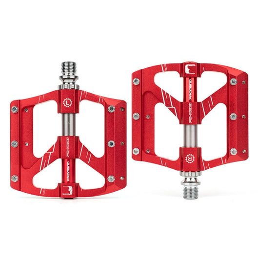 Skorter | PROMEND PD-M88 1 Pair Mountain Bicycle Aluminum Alloy 3-Bearings Pedals (Red)