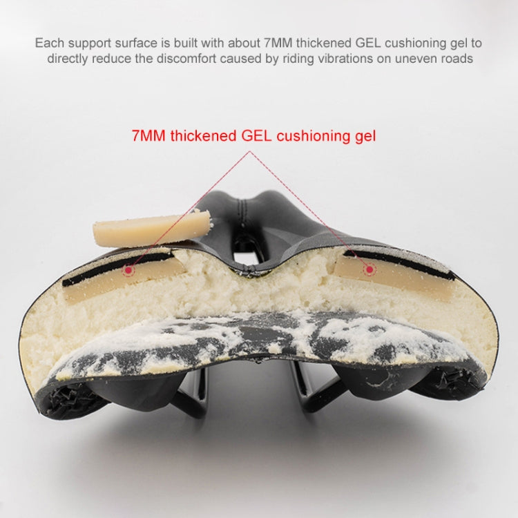 Skorter | PROMEND SD-567 Hollow Breathable Silicone Racing Bicycle Saddle(Black White)