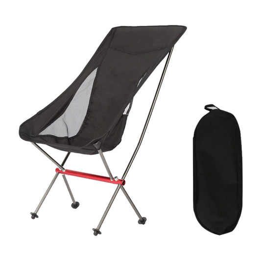 Skorter | Outdoor Camping Beach Portable Ultra-Light Aluminum Alloy Folding Chair (Black)