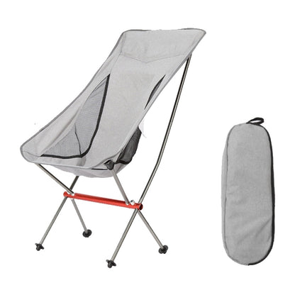 Skorter | Outdoor Camping Beach Portable Ultra-Light Aluminum Alloy Folding Chair (Grey)
