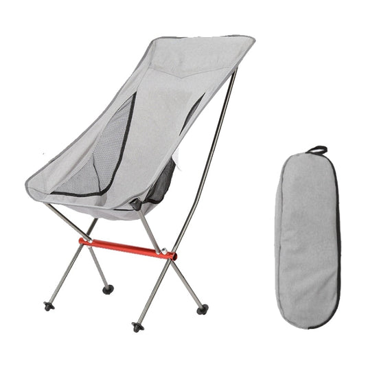 Skorter | Outdoor Camping Beach Portable Ultra-Light Aluminum Alloy Folding Chair (Grey)