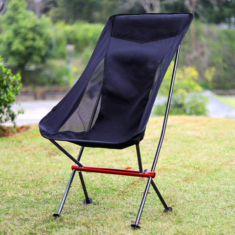 Skorter | Outdoor Camping Beach Portable Ultra-Light Aluminum Alloy Folding Chair (Black)