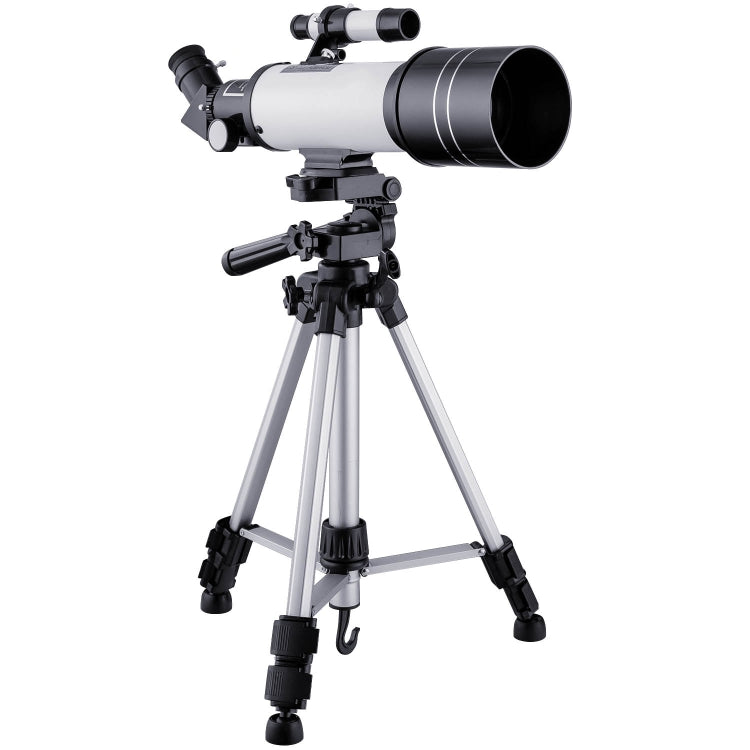 Skorter | WR852-3 16x/66x70 High Definition High Times Astronomical Telescope with Tripod & Phone Fixing Clip & Moon Filter(White)