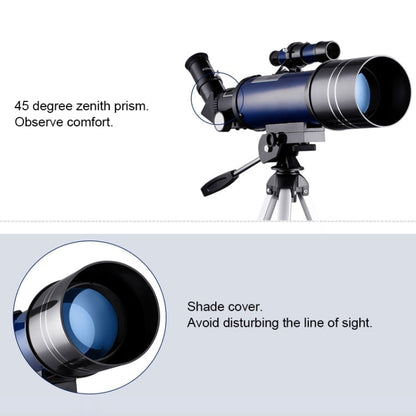 Skorter | WR852-3 16x/66x70 High Definition High Times Astronomical Telescope with Tripod & Phone Fixing Clip & Moon Filter(White)