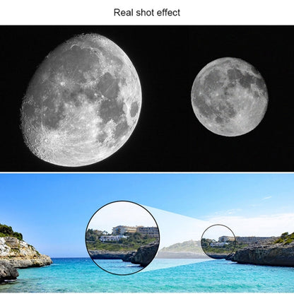 Skorter | WR852-3 16x/66x70 High Definition High Times Astronomical Telescope with Tripod & Phone Fixing Clip & Moon Filter(White)