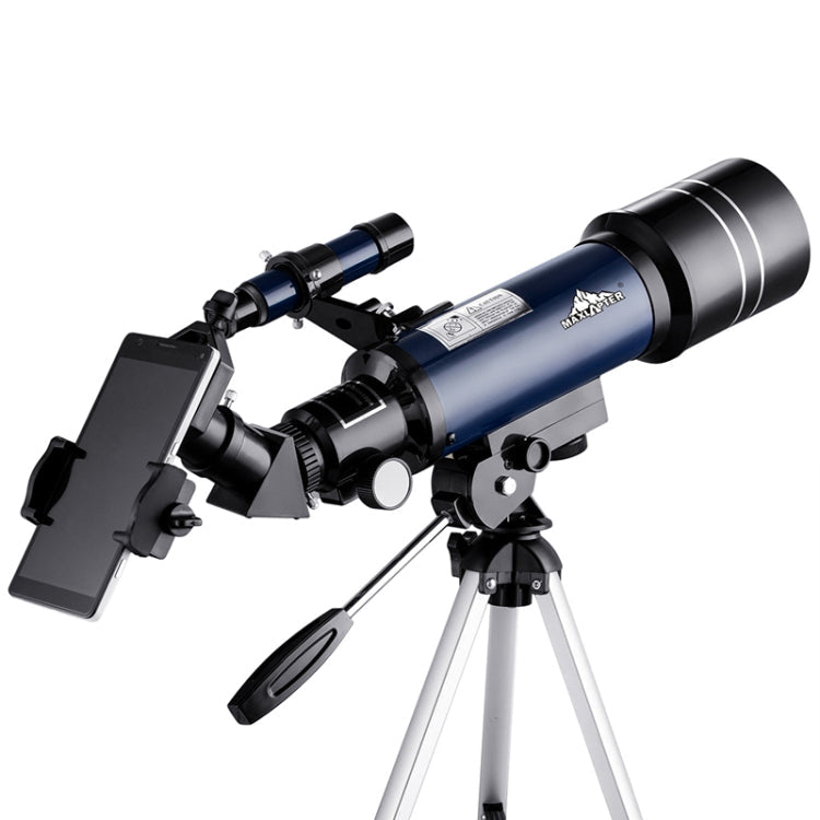 Skorter | WR852-3 16x/66x70 High Definition High Times Astronomical Telescope with Tripod & Phone Fixing Clip & Moon Filter(Dark Blue)