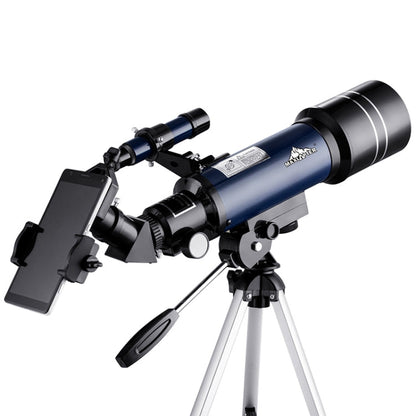 Skorter | WR852-3 16x/66x70 High Definition High Times Astronomical Telescope with Tripod & Phone Fixing Clip & Moon Filter(Dark Blue)