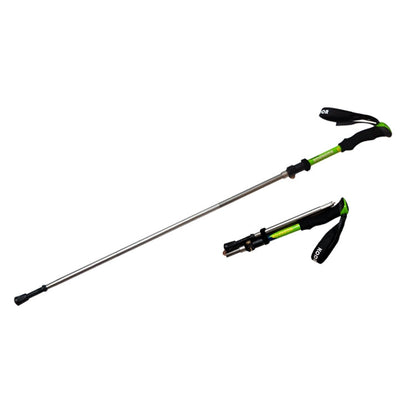 Skorter | 125cm Adjustable Portable Outdoor Aluminum Alloy Trekking Poles Stick(Green)