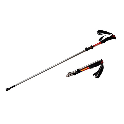 Skorter | 125cm Adjustable Portable Outdoor Aluminum Alloy Trekking Poles Stick(Red)