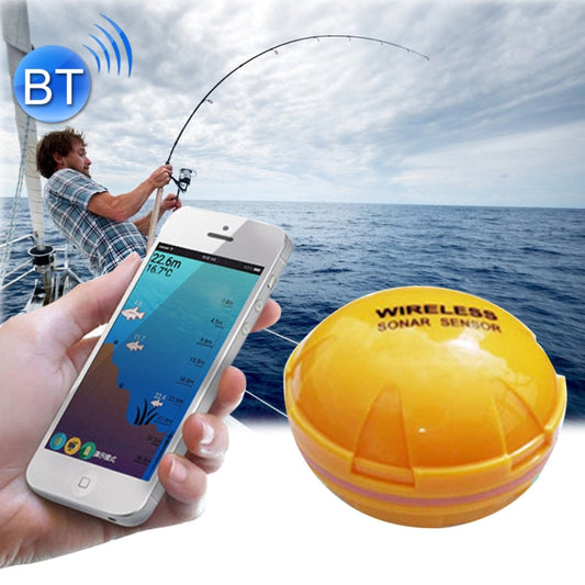Skorter | Bluetooth Fish Detector 125KHz Sonar Sensor 0.6-36m Depth Locator Fishes Finder Alarm for iOS & Android Mobile Phones