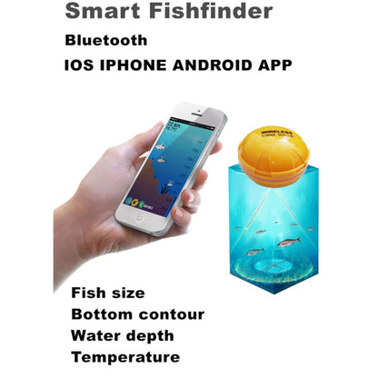 Skorter | Bluetooth Fish Detector 125KHz Sonar Sensor 0.6-36m Depth Locator Fishes Finder Alarm for iOS & Android Mobile Phones