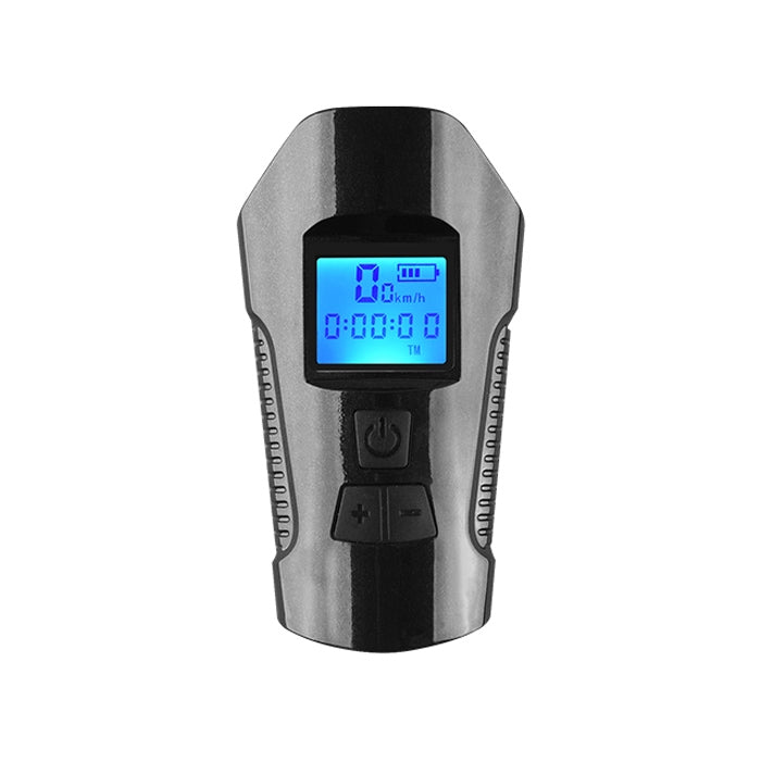 Skorter | 350LM USB Charging Waterproof Snap-on Bicycle Headlight with Speaker & Stopwatch Function (Black)