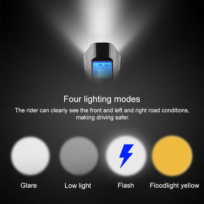 Skorter | 350LM USB Charging Waterproof Snap-on Bicycle Headlight with Speaker & Stopwatch Function (Blue)