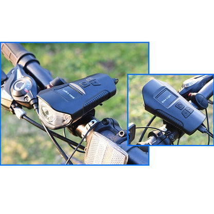 Skorter | 350LM USB Charging Waterproof Snap-on Bicycle Headlight with Speaker & Stopwatch Function (Blue)