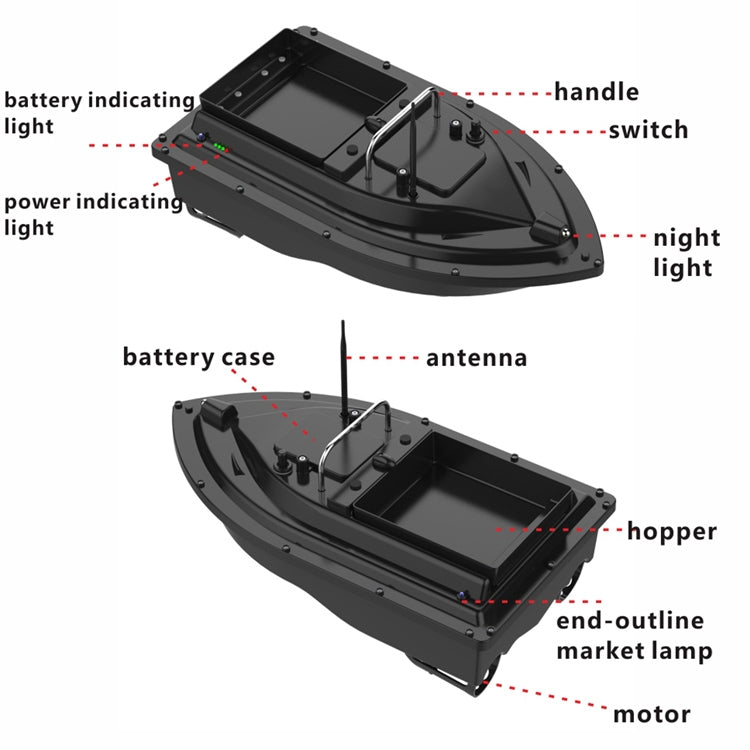 Skorter | D16 Smart RC Fishing Bait Boat 2kg Load 500M