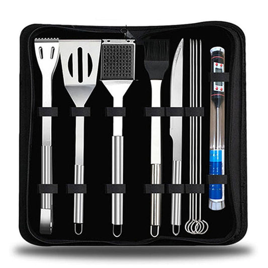 Skorter | 10 in 1 Outdoor Tableware Set Camping Barbecue Tableware Picnic Tool Set with Thermometer