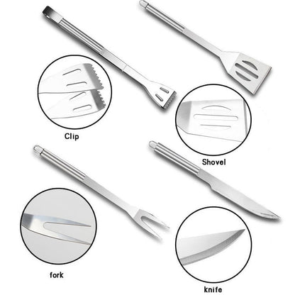 Skorter | 10 in 1 Outdoor Tableware Set Camping Barbecue Tableware Picnic Tool Set with Thermometer
