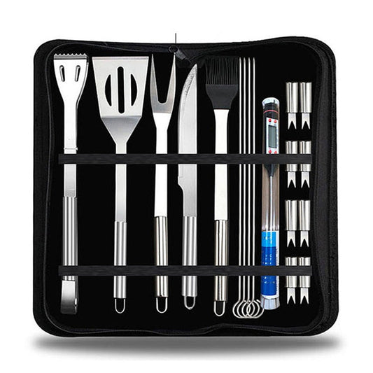 Skorter | 18 in 1 Outdoor Tableware Set Camping Barbecue Tableware Picnic Tool Set with Thermometer
