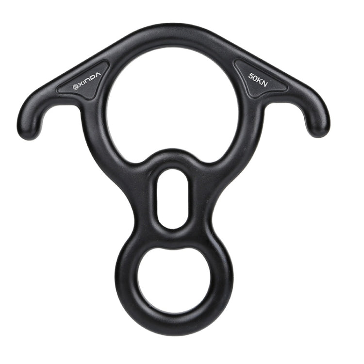 Skorter | XINDA XD8602 Climbing Rescue Figure 8 Descender with Bent-ear Rappelling Gear Belay Device(Black)