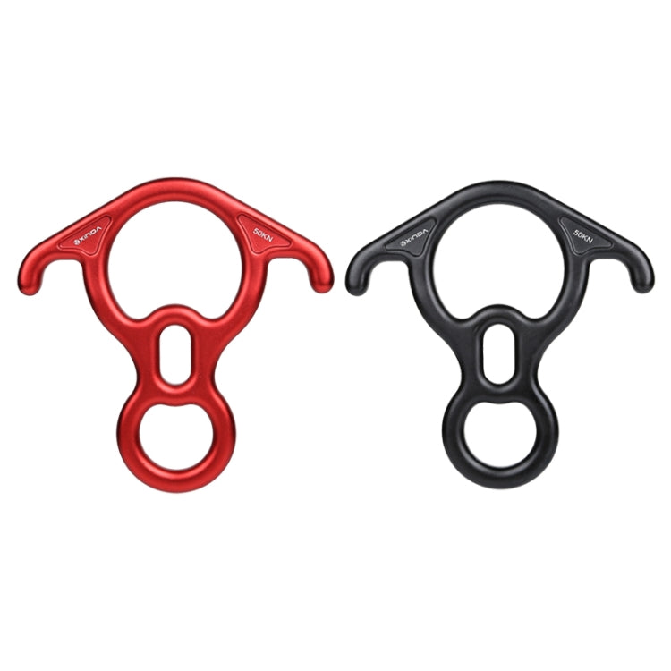 Skorter | XINDA XD8602 Climbing Rescue Figure 8 Descender with Bent-ear Rappelling Gear Belay Device(Black)