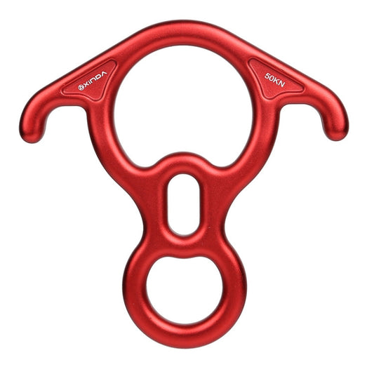 Skorter | XINDA XD8602 Climbing Rescue Figure 8 Descender with Bent-ear Rappelling Gear Belay Device(Red)