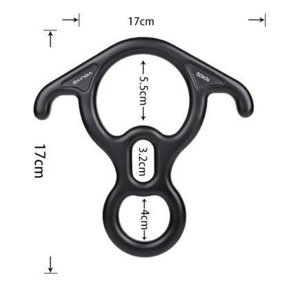 Skorter | XINDA XD8602 Climbing Rescue Figure 8 Descender with Bent-ear Rappelling Gear Belay Device(Red)